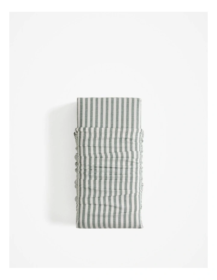 Brae Australian Cotton Stripe Fitted Sheet King Single in Bermuda