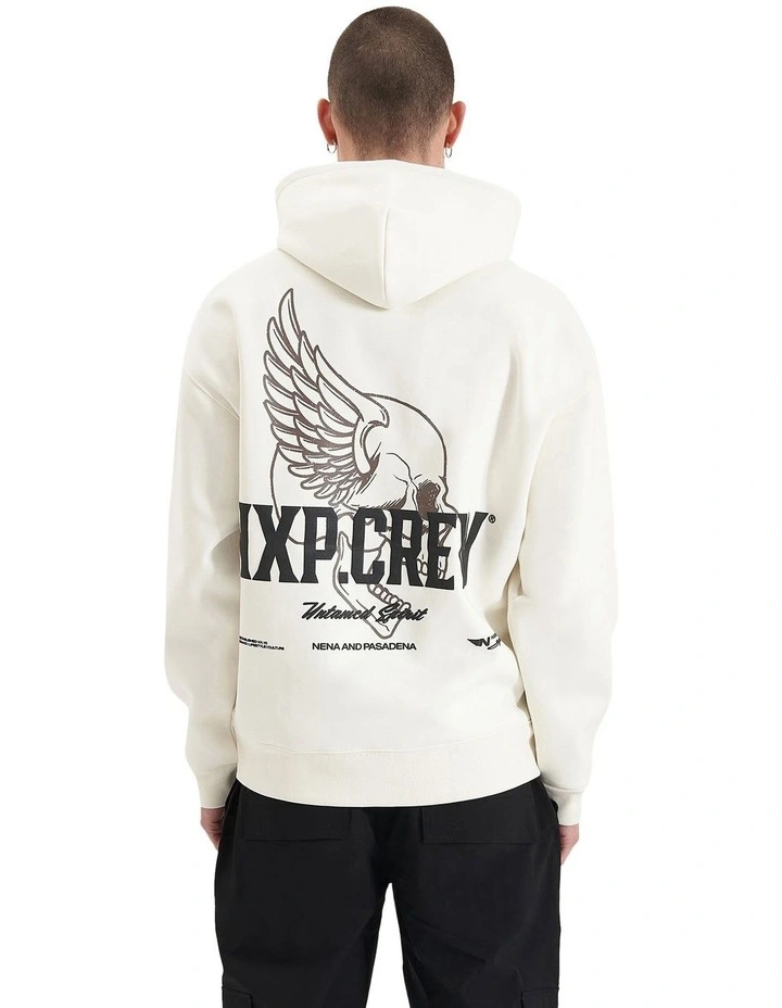 Corbusian Heavy Box Fit Hooded Sweater in White