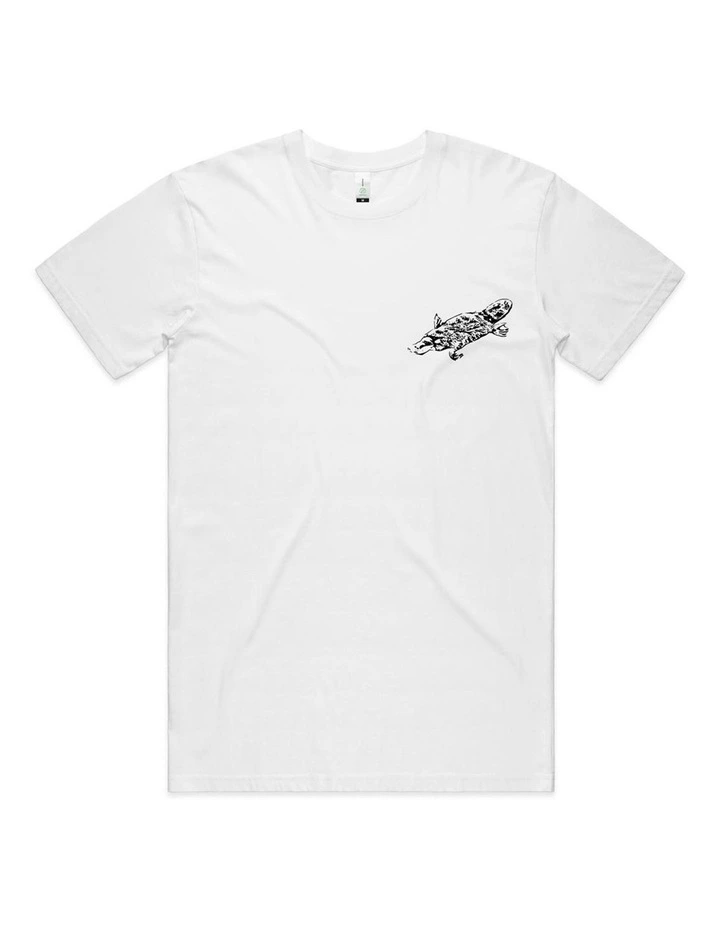 Platypus Pocket Print T-Shirt in White