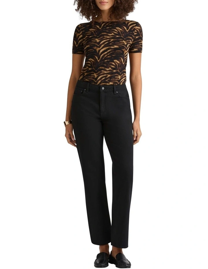 Sesia Bamboo Tee in Black Multi