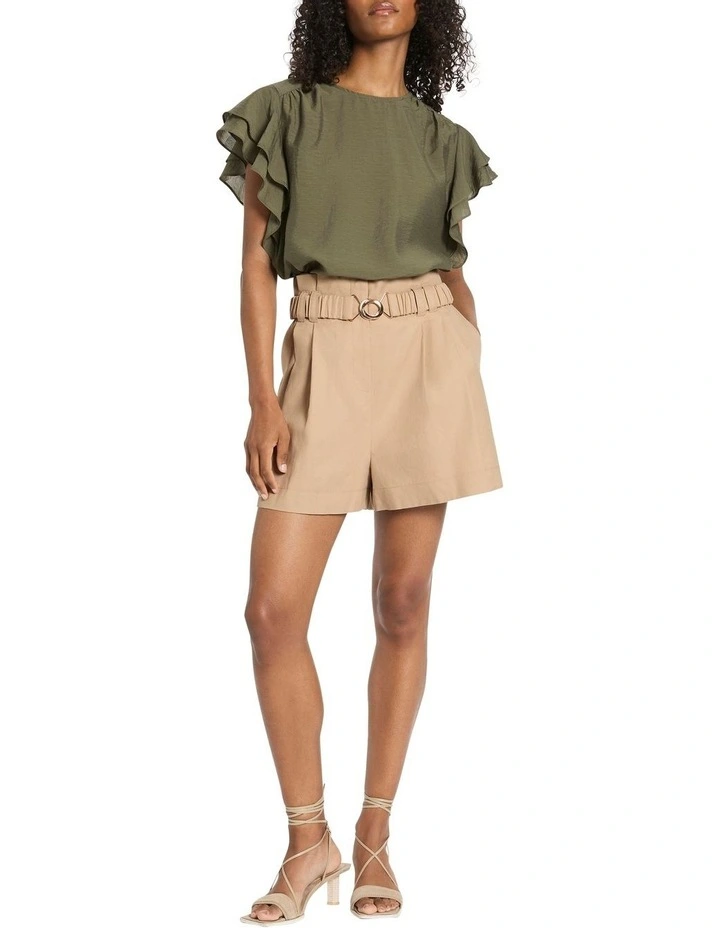 Picchu Belted Short in Dune