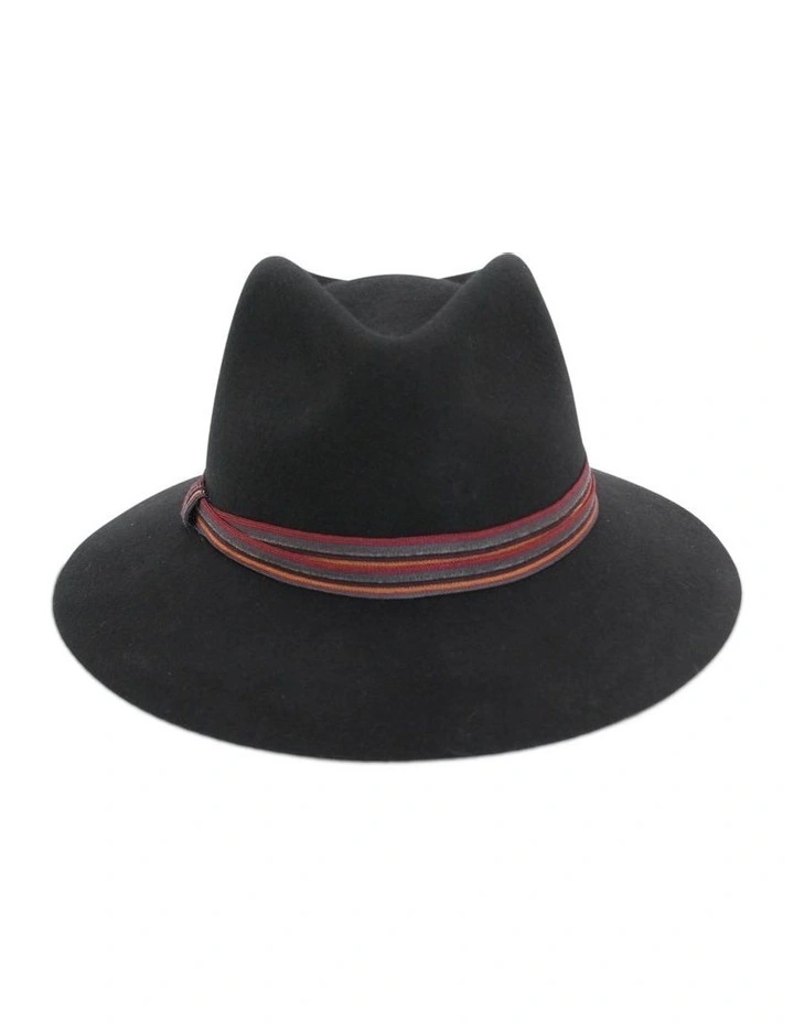 Zania Fedora Hat in Black