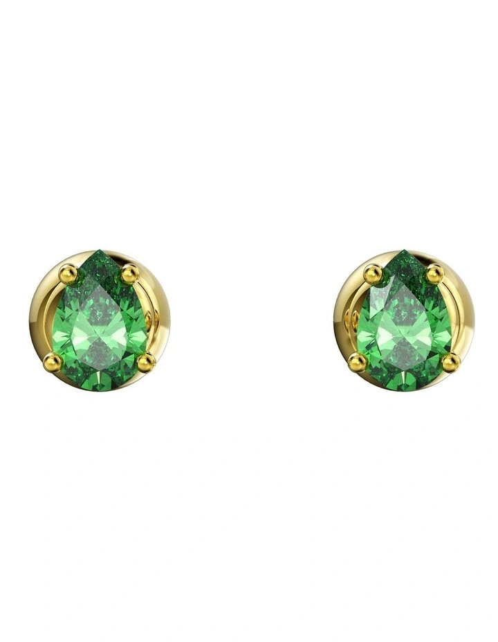 Stilla Stud Earrings Pear Cut Gold-Tone Plated in Green