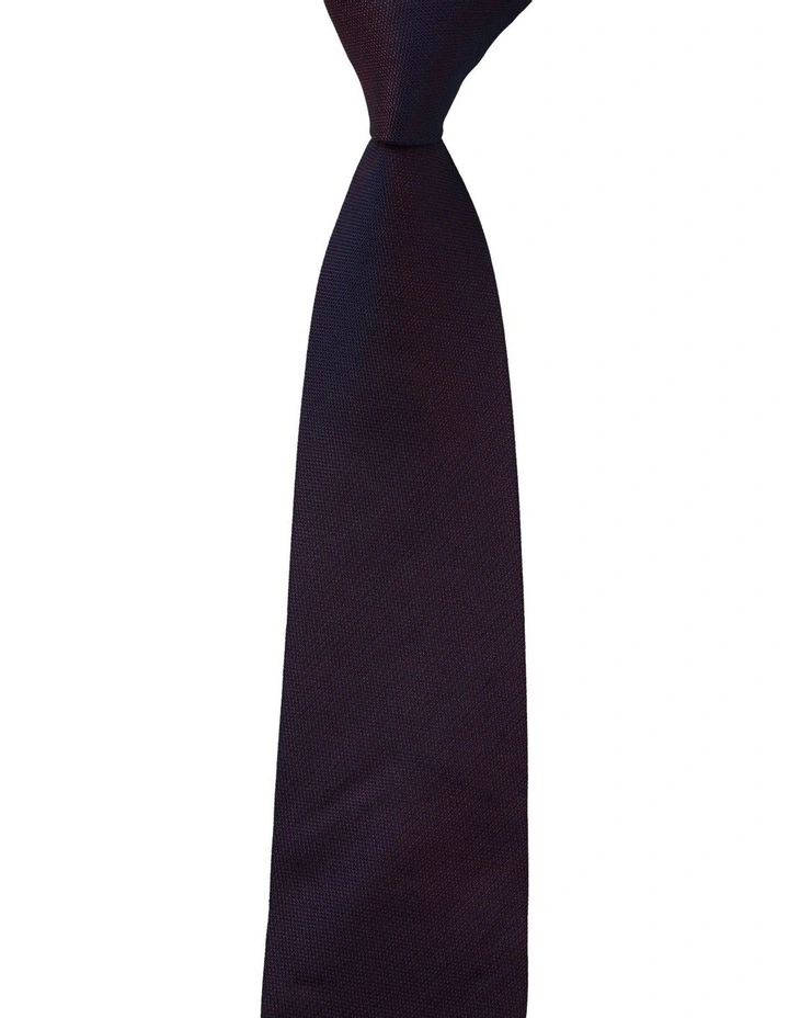 Textured Silk Slim Tie in Purple