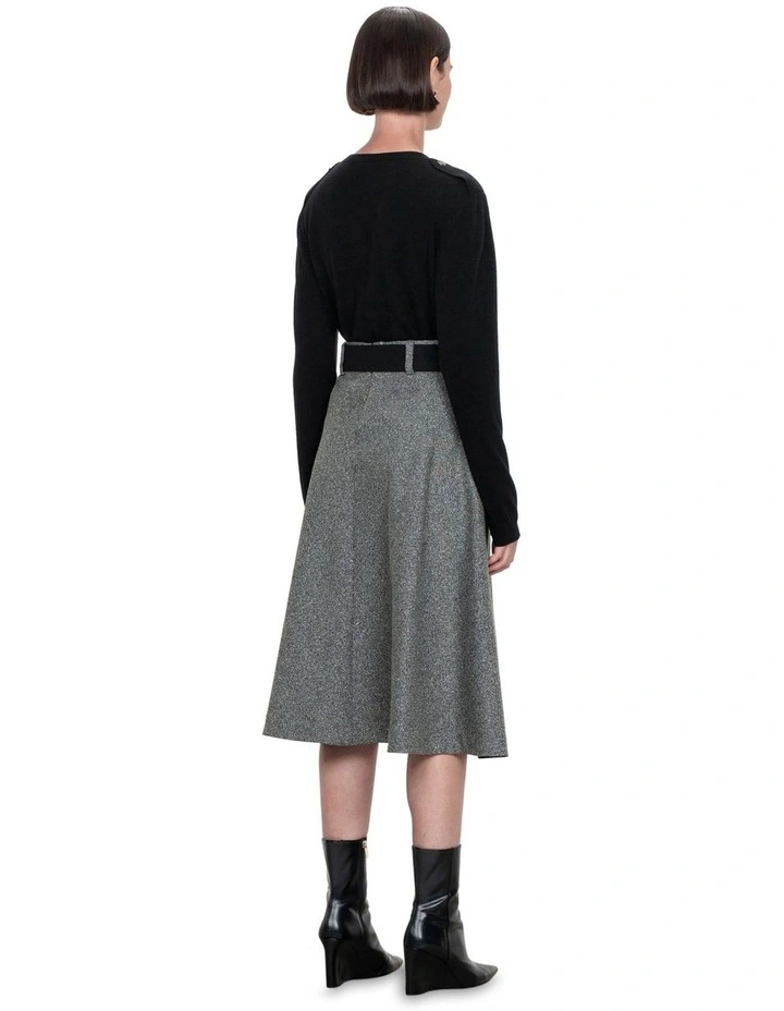 Epaulet Cardigan in Black