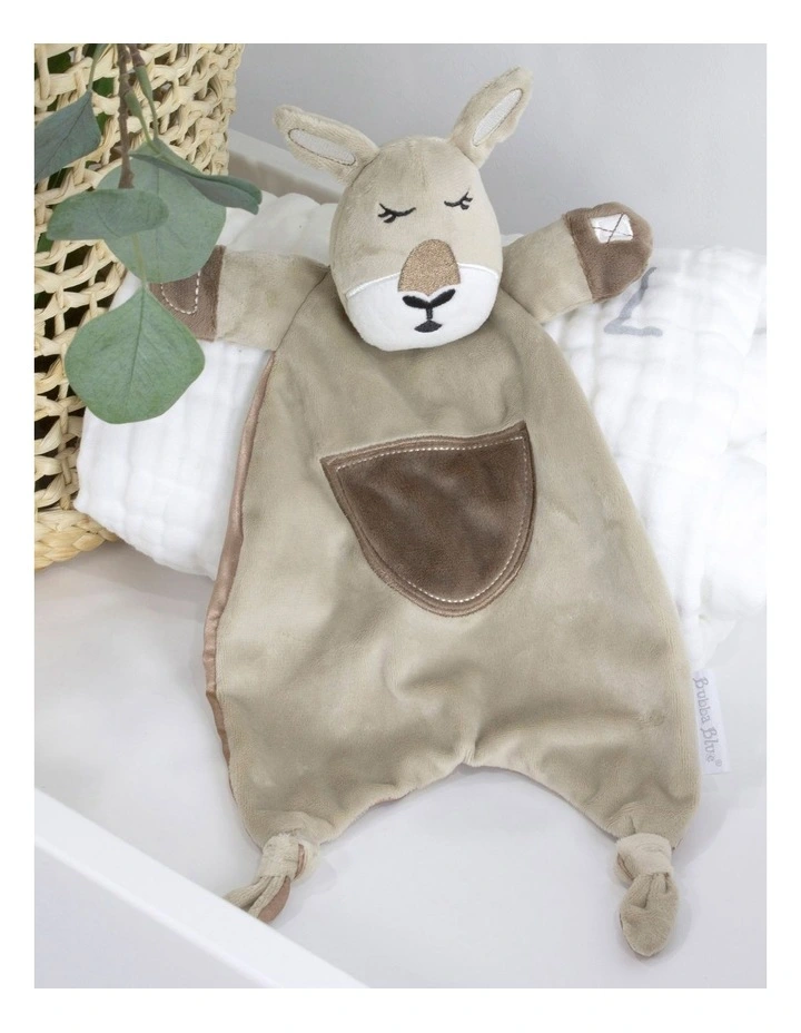 Aussie Animals Kangaroo Security Blanket in Brown