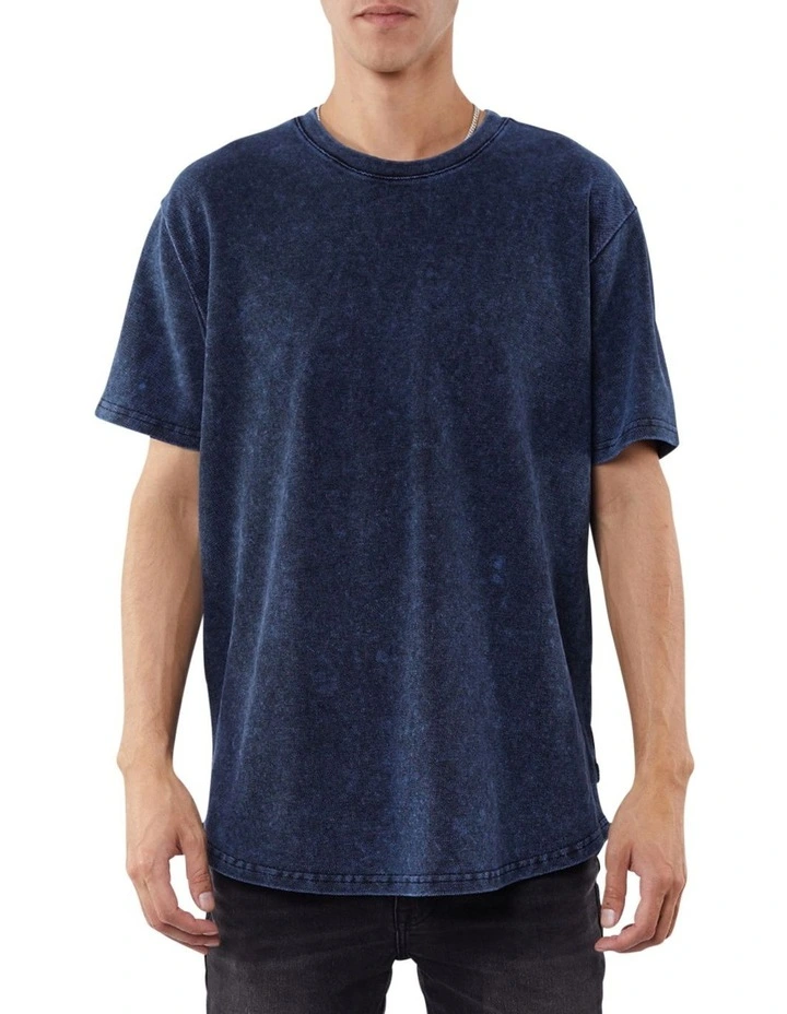 Acid Pique Tee Navy