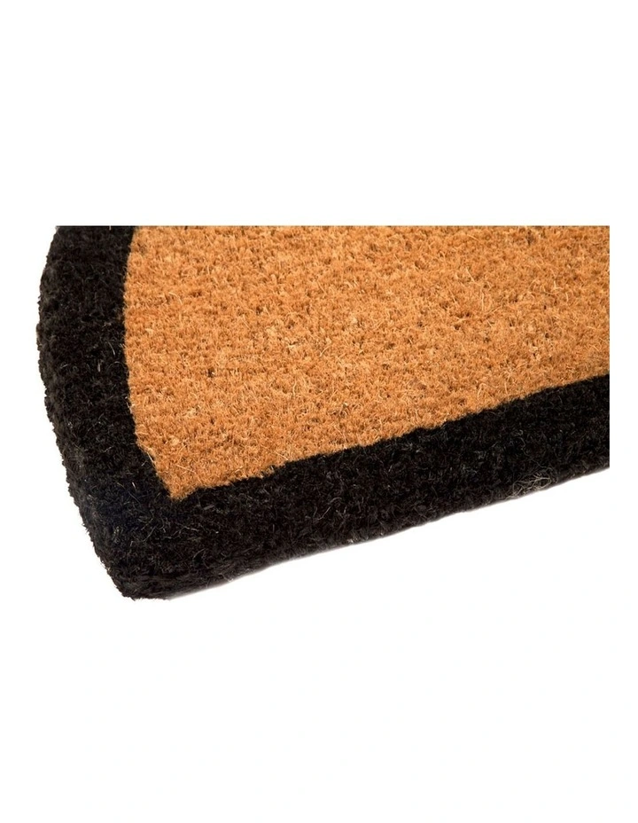 60x90 cm Black Border Half Round Coir Doormat