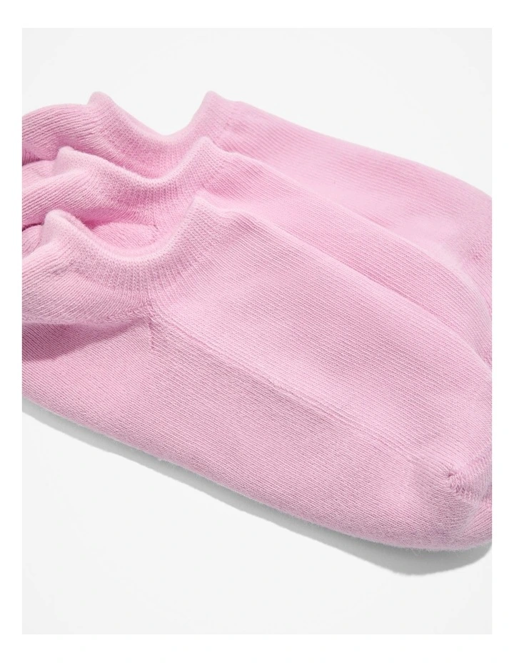 Australian Cotton Blend Cushion Sock Pack Of 3 in Rose