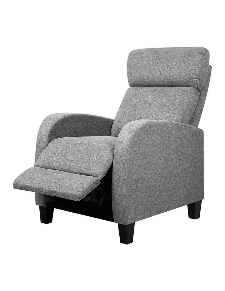 Fabric Reclining Arm Chair in Grey