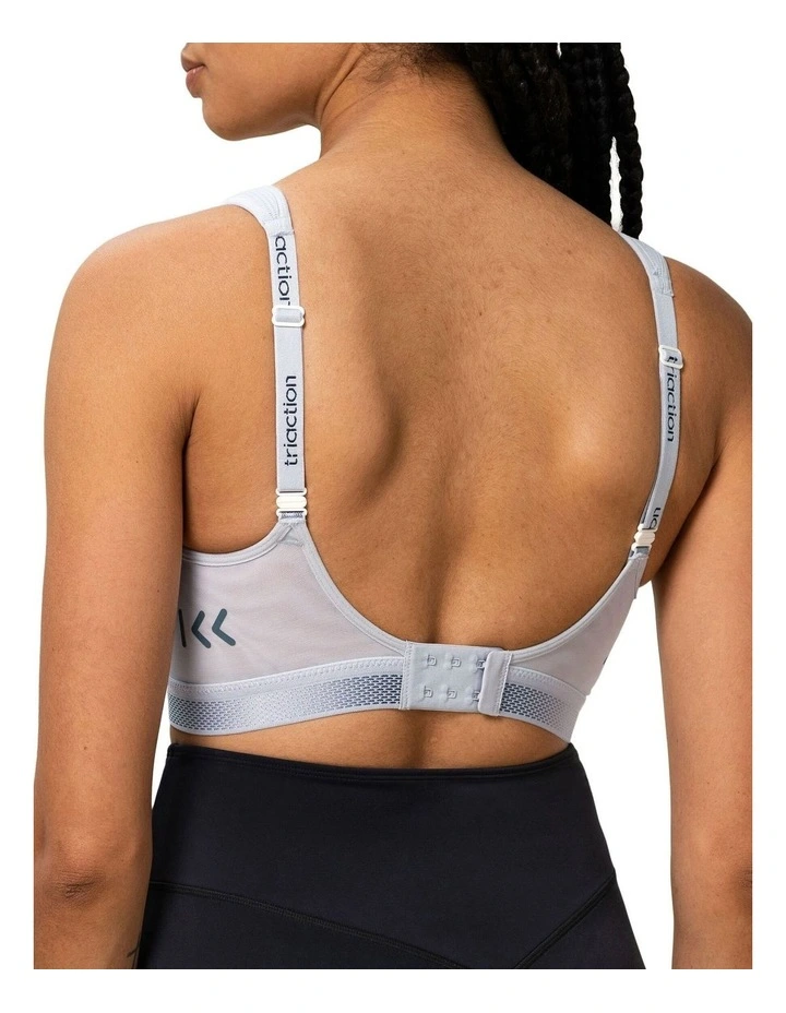 Triaction Cardio Cloud Wirefree Minimiser Sports Bra in Platinum Silver