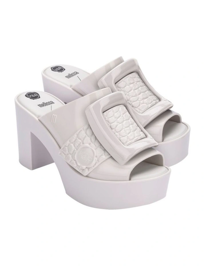 Melissa Viktor & Rolf Buckle Up Mule Heel in White