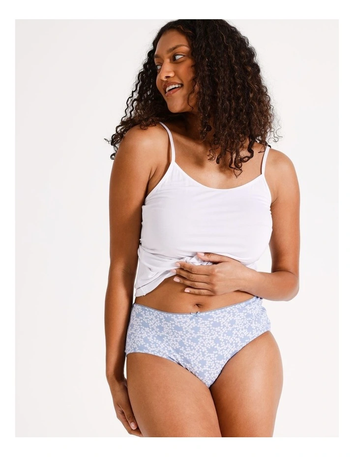 Organic Cotton Full brief 2 Pack in Navy/White