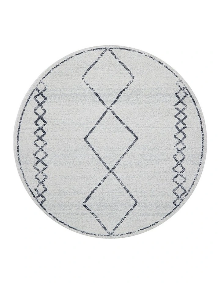 Paradise Kylie Round Rug in White