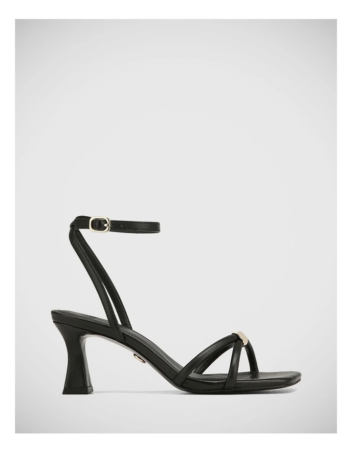Kendall Leather Sandal in Black