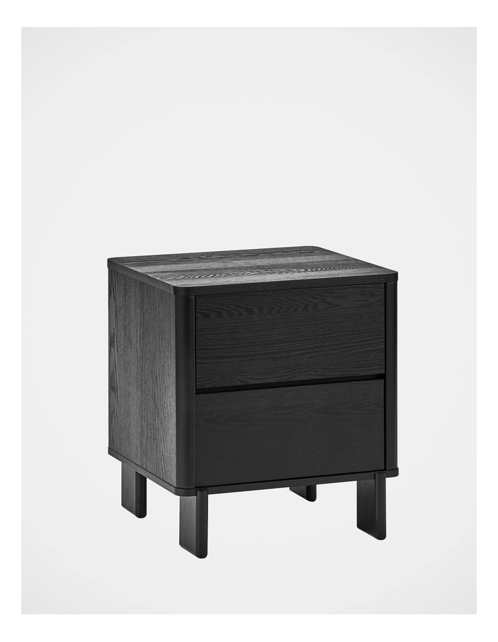 Taupo Bedside Table in Black
