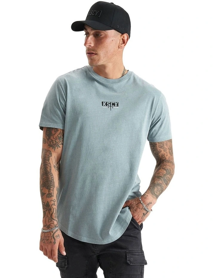 Nightbrook Dual Curved Tee in Pigment Lead