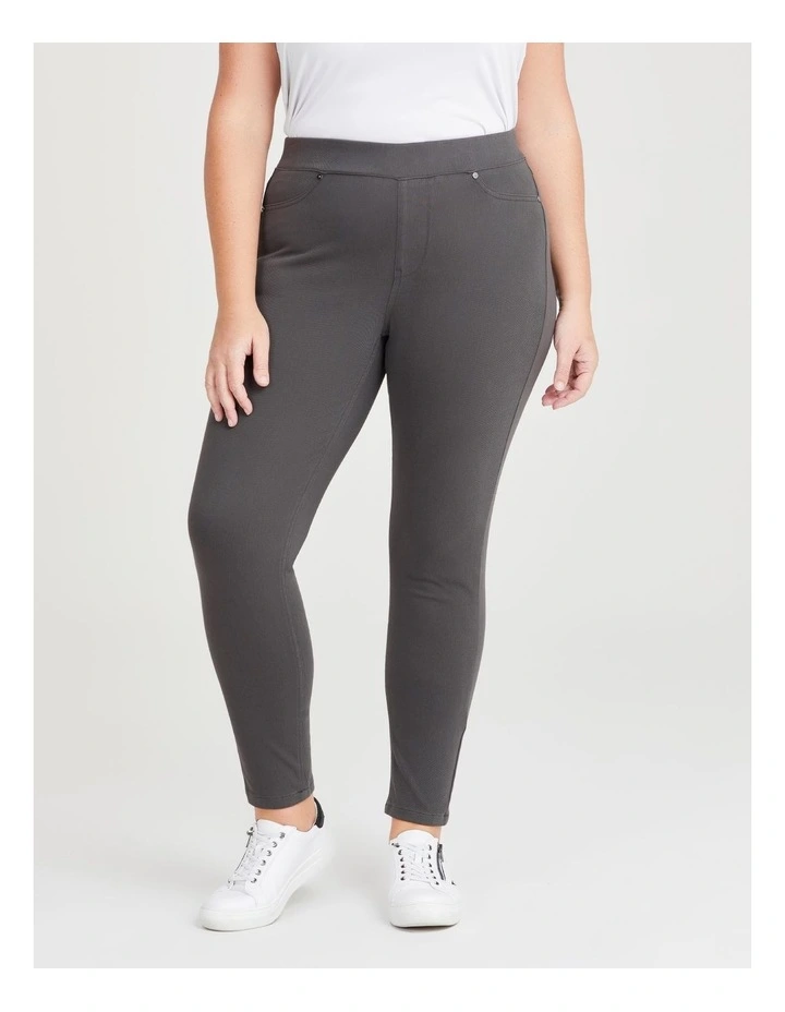 The Best Friend Denim Jegging in Gravel