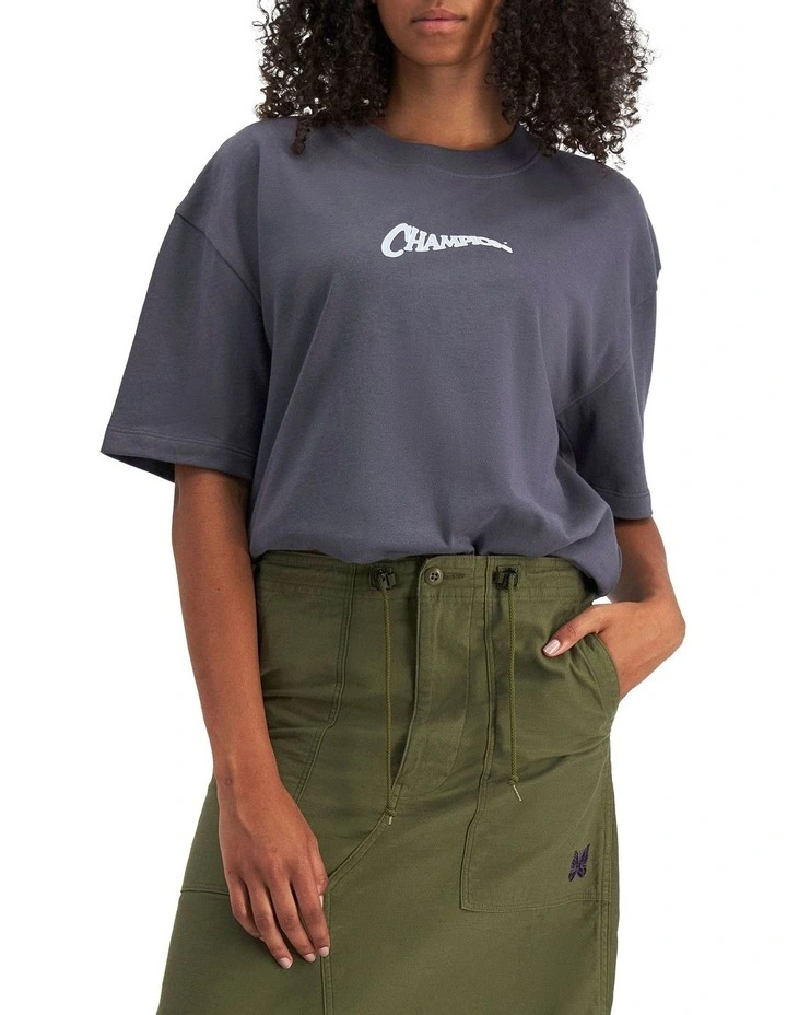 Heritage Wavy Short Sleeve Tee in Grey Ocean