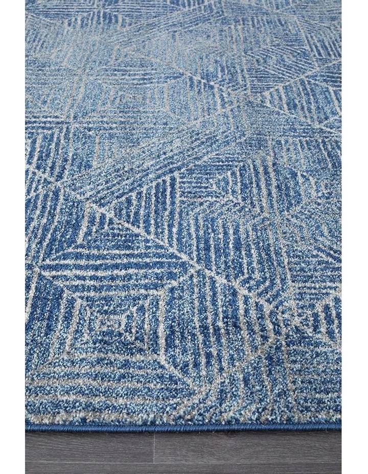 Oasis Kenza Contemporary Runner Rug in Navy