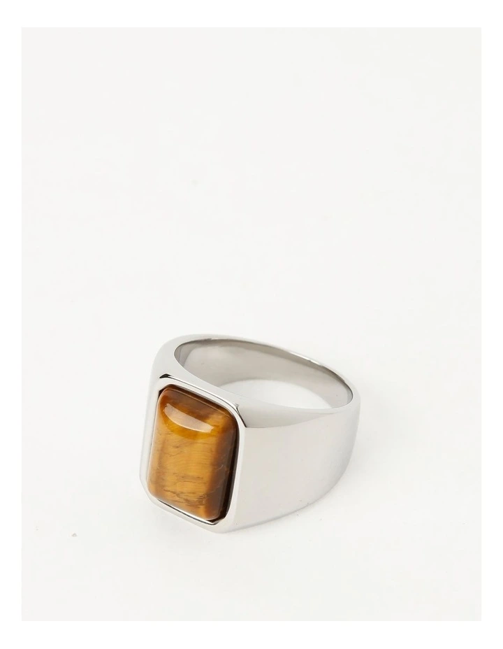 Brown Stone Ring in Silver