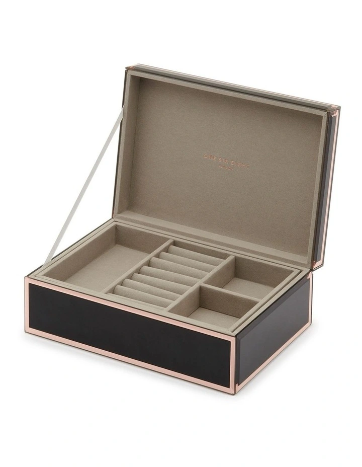 Sara Black Large Jewellery Box