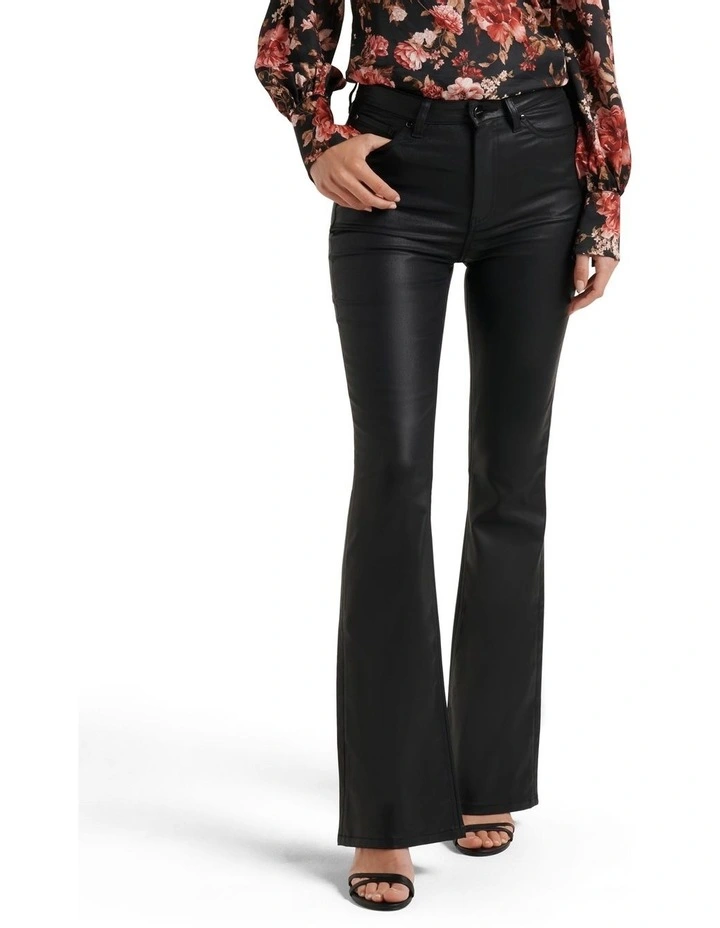 Maya Flare Jean Black Coated