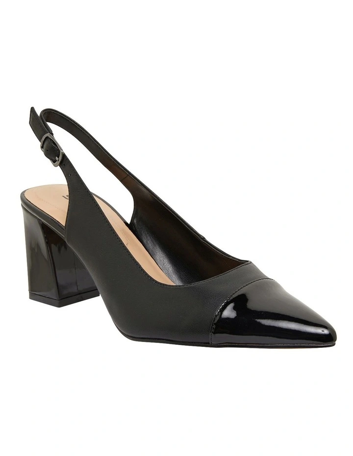 Kirsty Heeled Shoes in Black Patent / Leather