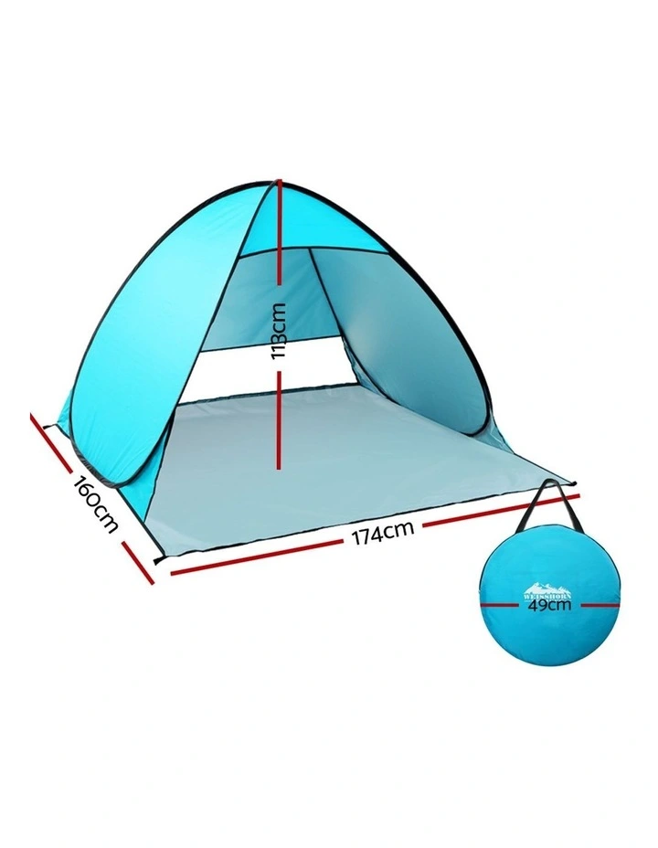 Pop Up Beach Tent Camping Hiking 3 Person Sun Shade Fishing Shelter