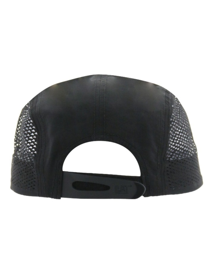 Ao Print Polyester Mesh Snapback Baseball Cap in Pitch Black