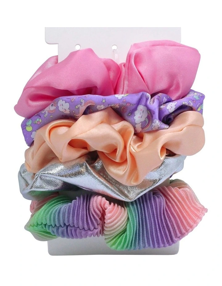 Mixed Scrunchie 5 Pack in Multi