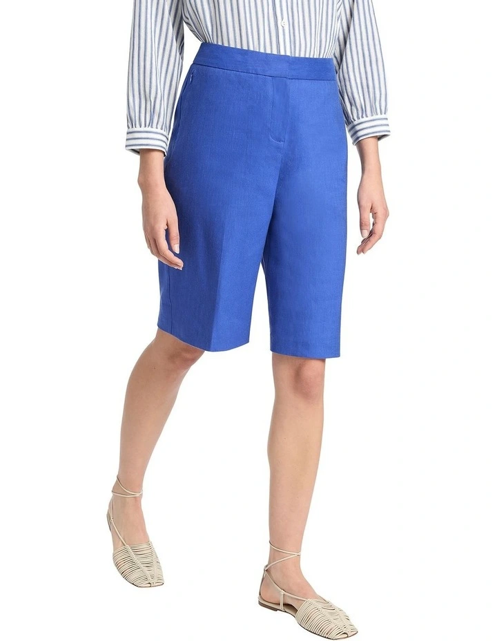 Helene Linen Short in Azure