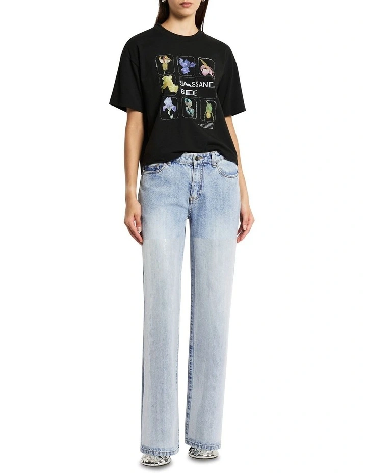 Leave The Planet Tee in Noir