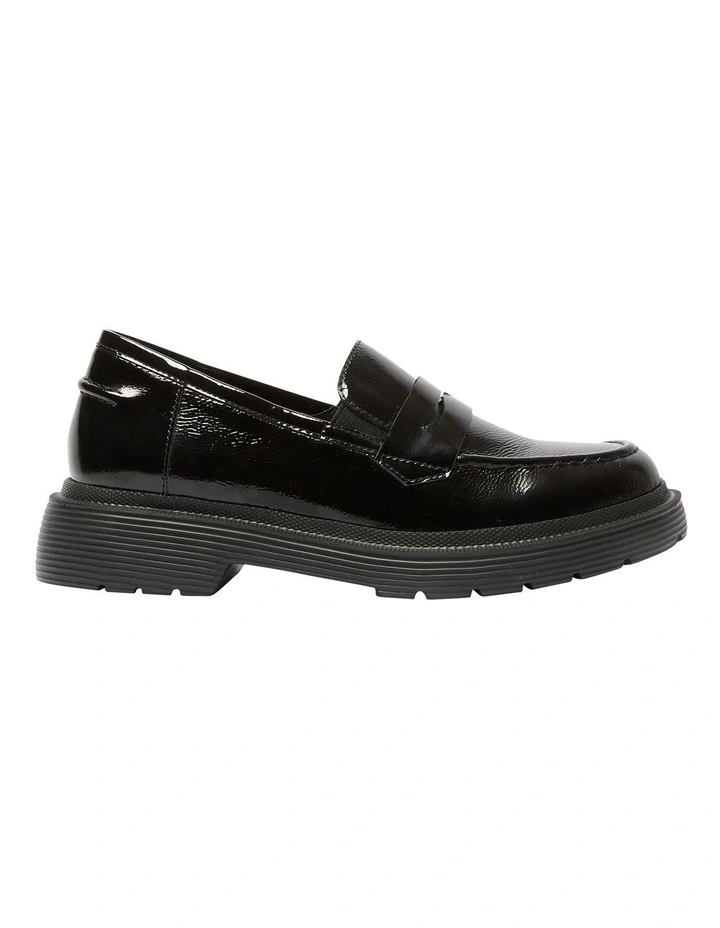 Eleanor Patent Leather Loafers in Black