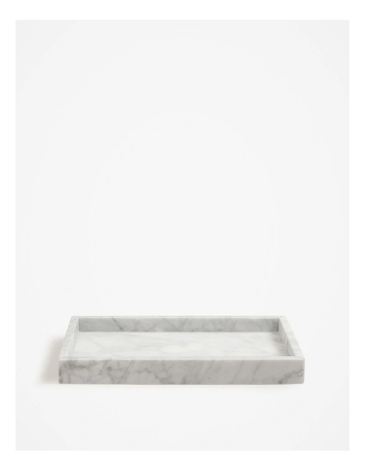 Loft Marble Tray in Snow