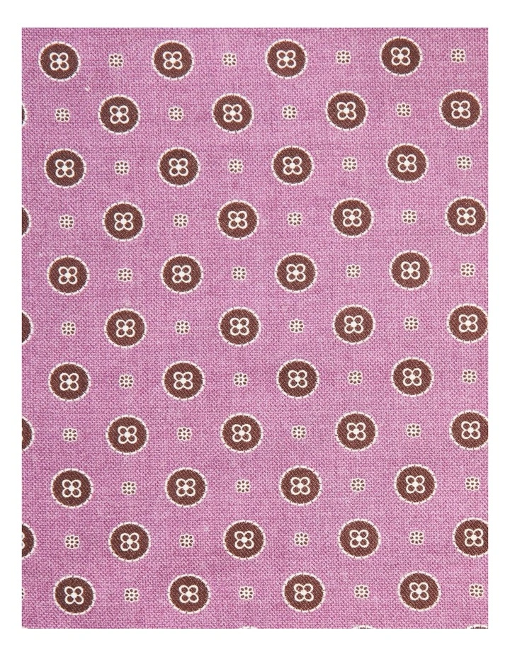 Pocket Square Geometric Print Handkerchiefs in Wine