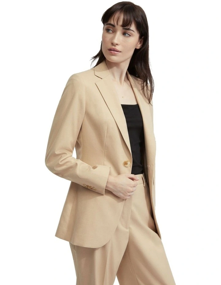 Ebony Eco Suit Jacket in Camel