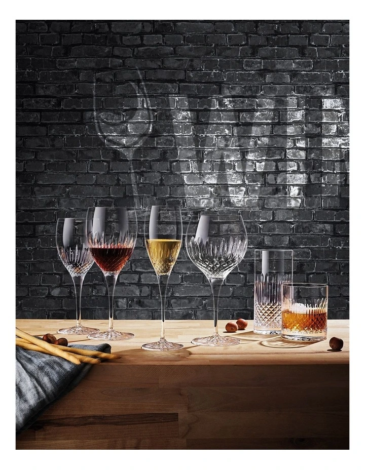 Diamante Set of 4 Gin Glass 650ml in Clear