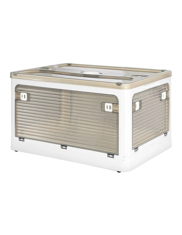 5 Side Open Foldable Stackable Storage Box 28L in White