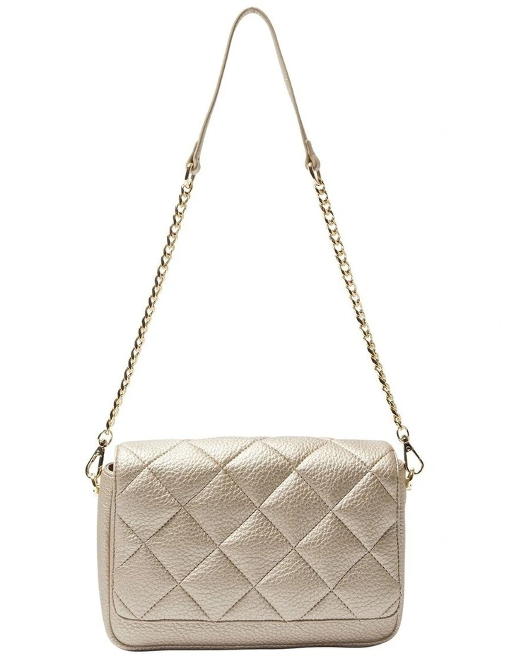 Atoll Crossbody Bag in Light Gold Pebble