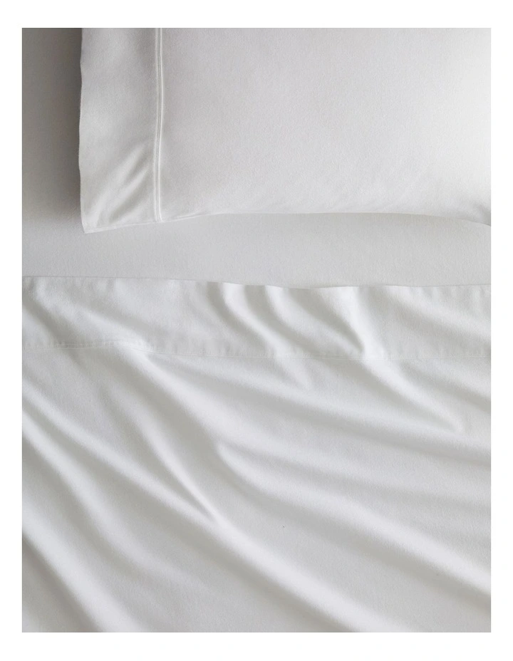 Flannelette Sheet Set in White