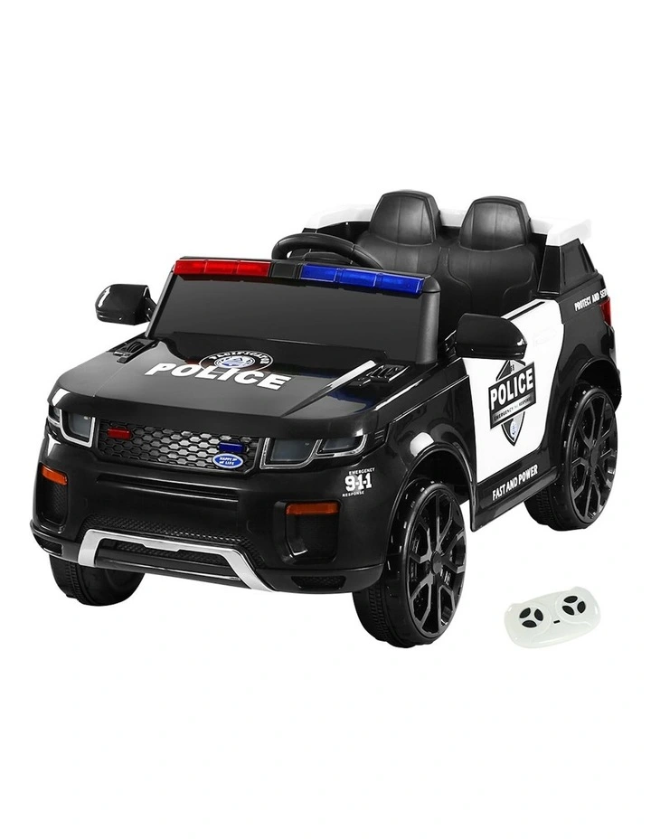 Kids Electric Ride On Patrol Police Car Black