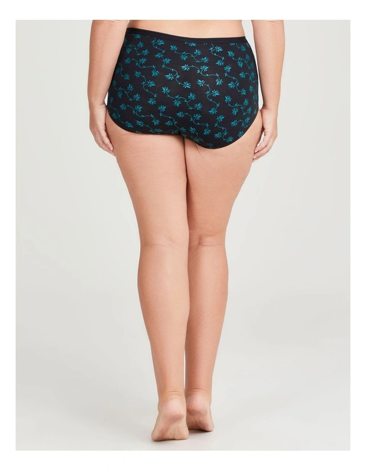 Period Undies Moderate in Teal Floral
