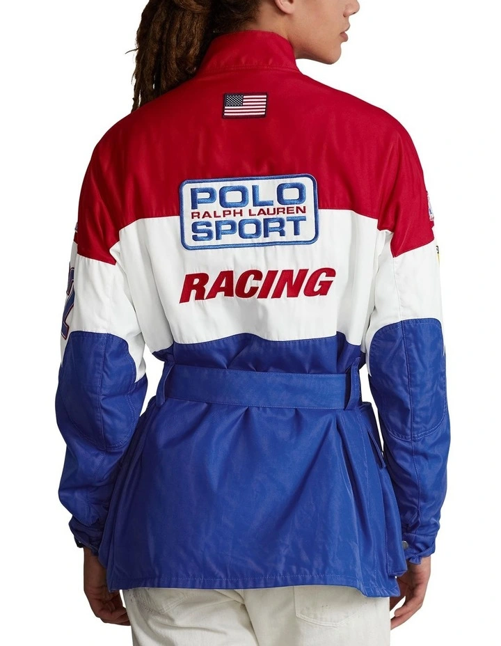 Polo Sport Water-Repellent Biker Jacket in Blue