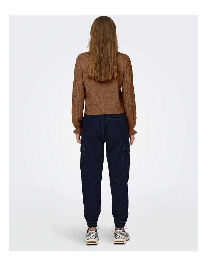 Tia Cable Knit Pullover in Toasted Coconut