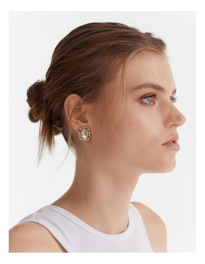 Salute Stud Earrings in Gold