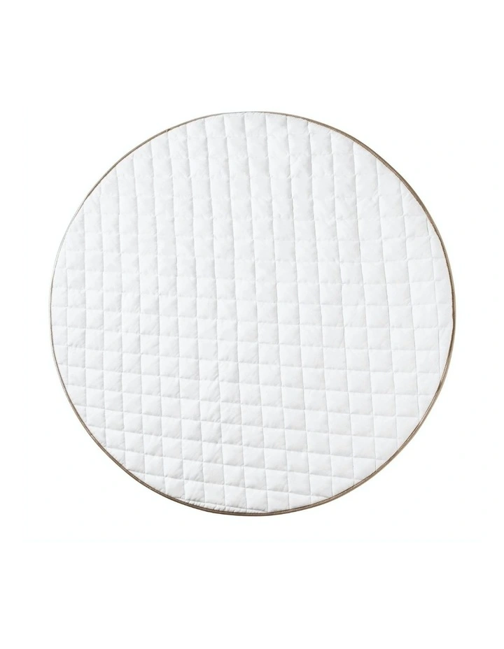 Quilted Cotton Play Mat Whisper White