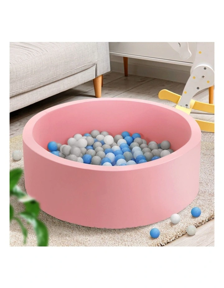Ocean Foam Ball Pit with Balls 90x30cm in Pink