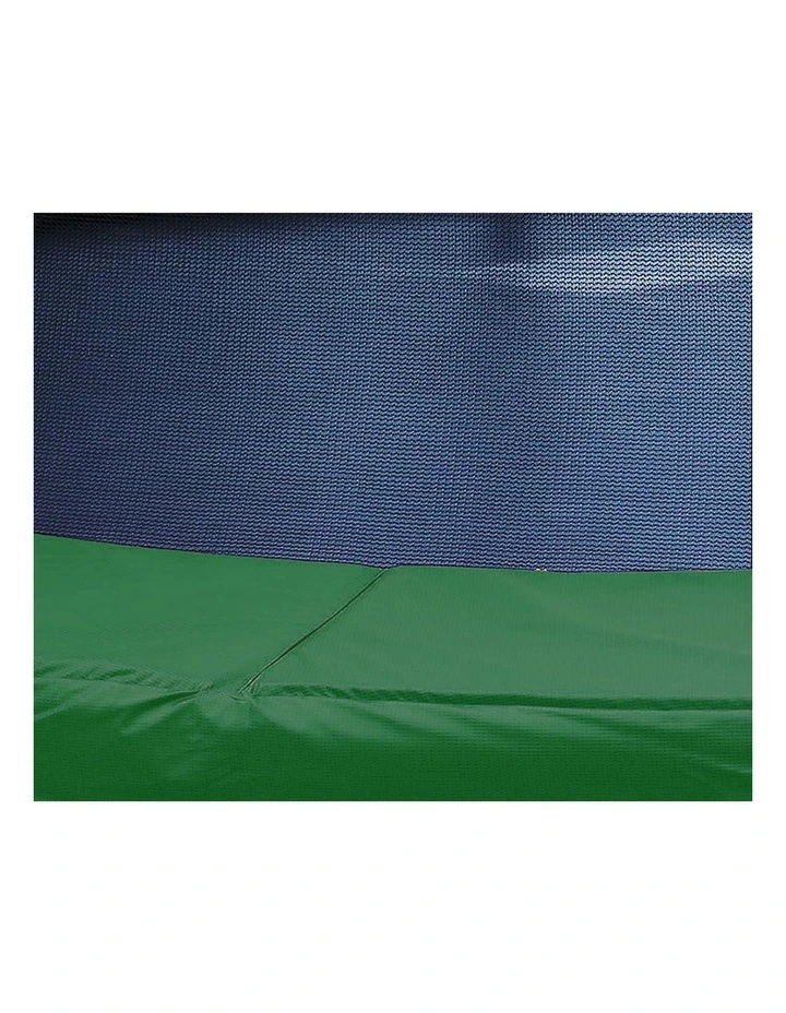 8ft Round Trampoline with Safety Net, Ladder and Basketball Set Green