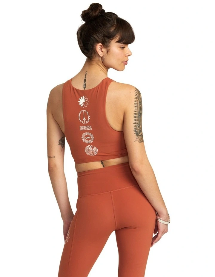 Earth Mid Support Bra in Brown